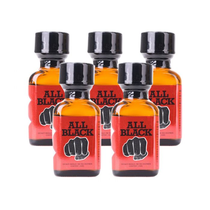 5 bottle value pack of 24ml All Black Leather Cleaner Poppers