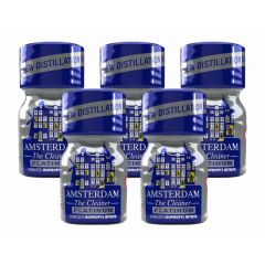 5 Bottles of 10ml Amsterdam Platinum Leather Cleaner Poppers 