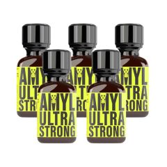 Five bottles of Amyl Ultra Strong Leather Cleaner 24ml grouped together as a bulk supply pack.