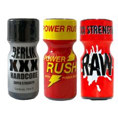 Berlin XXX 10ml-Power Rush 10ml-Raw 10ml - 3 Pack Multi