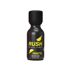 Single bottle of Rush Black Label Pentyl Poppers - 15ml