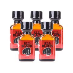 5 Pack of 24ml All Black Leather Cleaner Poppers