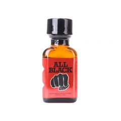 A single bottle of 24ml All Black Leather Cleaner Poppers 
