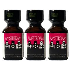 3 bottles of 24ml Amsterdam Leather Cleaner Poppers 