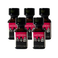 5 bottles of 24ml Amsterdam Leather Cleaner Poppers 