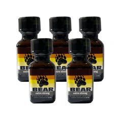 5  bottles of 25ml Bear Leather Cleaner Poppers 