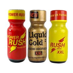Power Rush 25ml-Liquid Gold XXL-Rush XXL - 3 Pack Multi