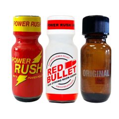 Power Rush 25ml-Red Bullet-Original - 3 Pack Multi