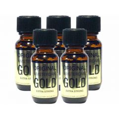 5 bottles of Original Amsterdam Gold Aroma - 25ml Extra Strong 